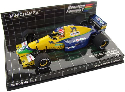 1-43 Scale 1:43 Minichamps Benetton Ford B191 - N.Piquet