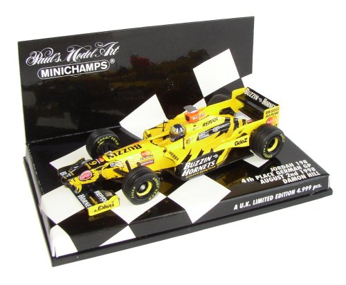 1-43 Scale 1:43 Minichamps Jordan 198 D.Hill 4th German GP 1998 Ltd Ed 4.999pcs