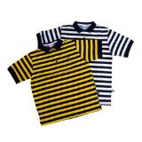 Gola Multi Striped Jersey Polo Shirt (Green/White X Large)