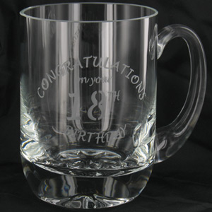 18th Birthday Celebration Glass Tankard