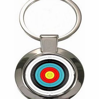 1StopShops Sporting Archery Target Chunky Circular Keyring