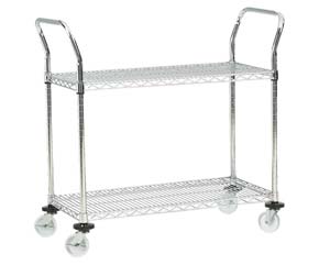 2 shelf chrome plated trolley