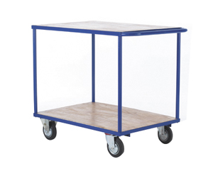 2 shelf truck with push handle