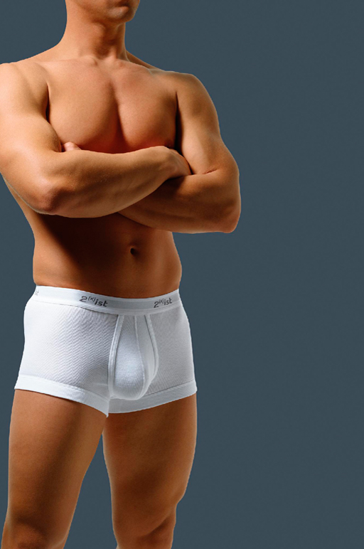 2(x)ist Mens White Cotton Trunk by 2(x)ist