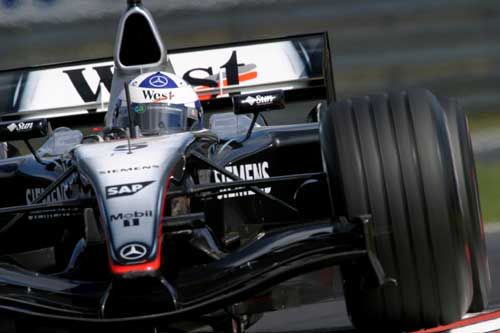 David Coulthard during qualifying for the Hungarian Grand Prix Poster