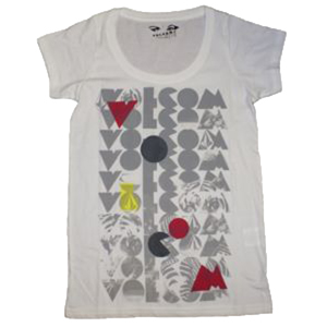 Ladies Volcom Janimal SS T-Shirt. White