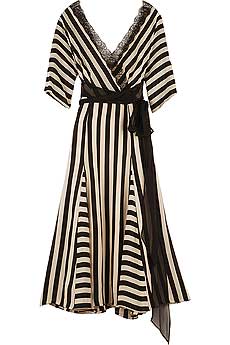 3.1 Phillip Lim Striped Faux Wrap Dress