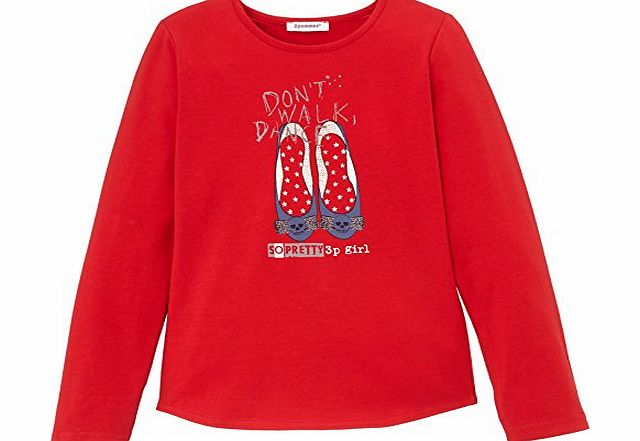 3 Pommes 3Pommes Girls T-Shirt, Red, 8 Years