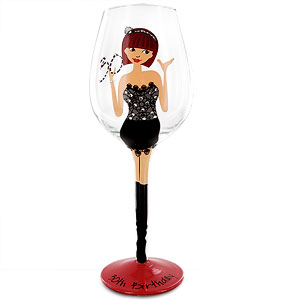 Birthday Tallulah Chic Wine Glass