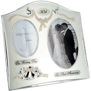 Wedding Anniversary Double Photo Frame