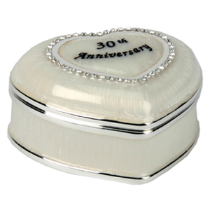 30th Wedding Anniversary Trinket Box