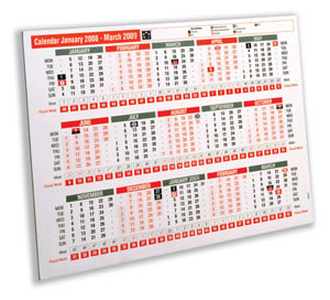 5 Star 2008 Wall or Desk Calendar Double-sided