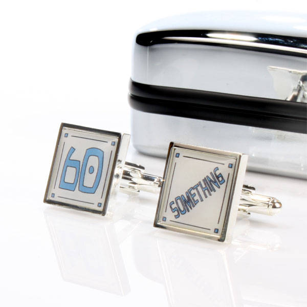 60 Something Cufflinks in Personalised Box