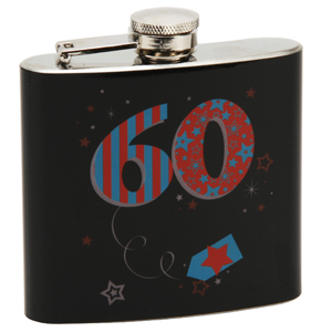 Birthday Black Hipflask