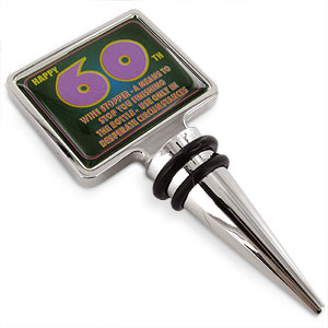 60th Birthday Bottle Wine Stopper