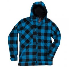 686 Mens 686 Kr3w Lumberjack Softshell Cyan Plaid