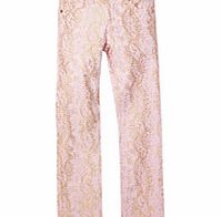 7-14yrs light pink cotton blend jeans