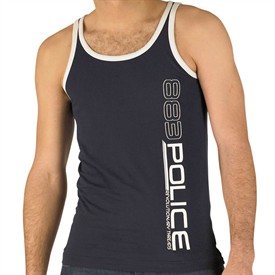 Mens Bari Sleeveless T-Shirt Navy