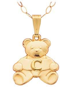 Bear Initial E Pendant