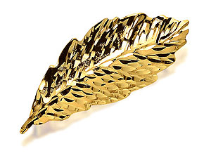 Diamond Cut Leaf Brooch - 079103