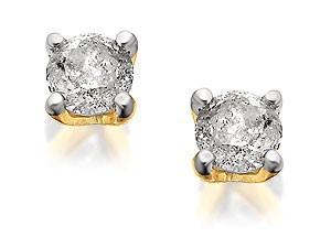 Diamond Solitaire Earrings 0.25ct per