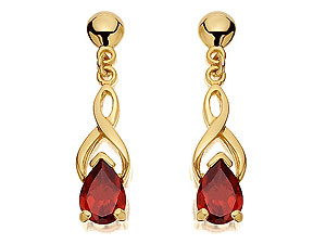 Garnet Drop Earrings - 071849