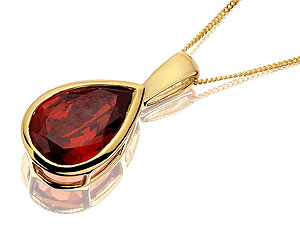 Garnet Pendant And Chain - 188213