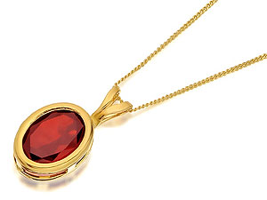 Garnet Pendant And Chain - 188333