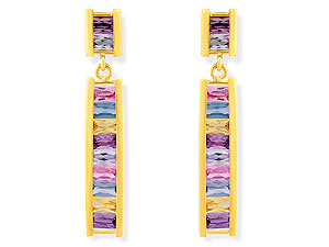 Princess Cut Multi Coloured Cubic