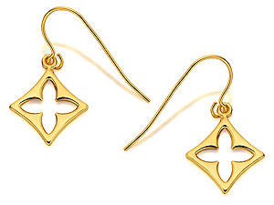 Quatrefoil Hook Wire Earrings - 071220