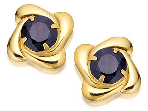 Sapphire Andralok Earrings 8mm - 073914