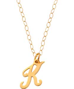 Scroll Initial Pendant - Letter K