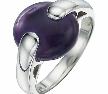 A B Davis Sterling Silver Gemstone Pebble Ring