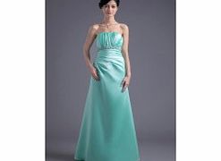 A-line Backless Strapless Beaded Floor-length