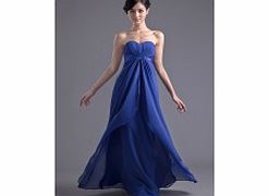 A-line Backless Sweetheart Pleat Floor-length