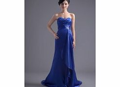 A-line Sweetheart Backless Pleat Beaded Sweep