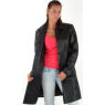 LADIES 3/4 LEATHER COAT `1D`