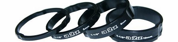 A2Z CNC Mountain Bike A Headset Spacers 1`` 1/8`` BLACK