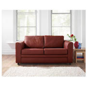 Abbey Leather Sofa Bed, Red