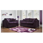 Small Fabric Sofa & Sofa Bed, Plum