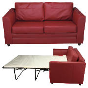 Small Leather Sofa & Sofa Bed, Red