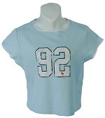 & Fitch Ladies 92 Logo T/Shirt Pale Blue Size Large