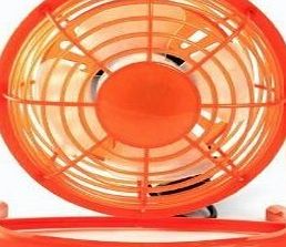 accessory Orange Mini Portable USB Powered Desktop Cooling Desk Fan Computer Laptop PC Quiet MY-4006