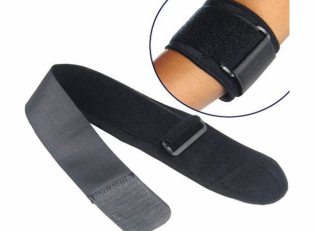 Black Adjustable Tennis Fitness Elbow Support Strap Pad Neoprene Sport Golf Pain