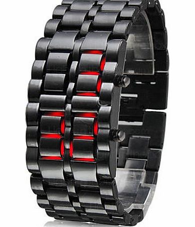 Accessotech Digital Lava Style LED Watch Metal LED Faceless Bracelet Sports Iron Bracelet