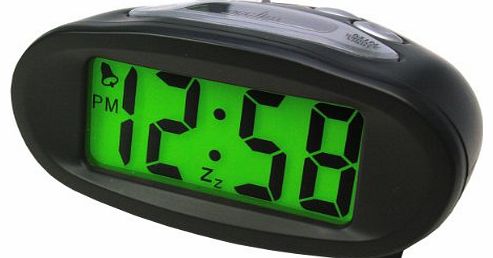 Acctim 14193 Eclipse Solar Dual Power Alarm Clock, Black