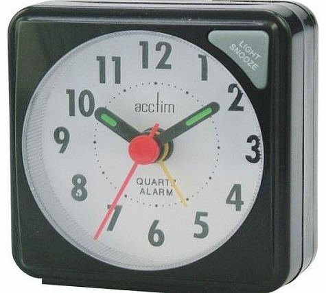 Acctim Black Ingot Travel Alarm With Light