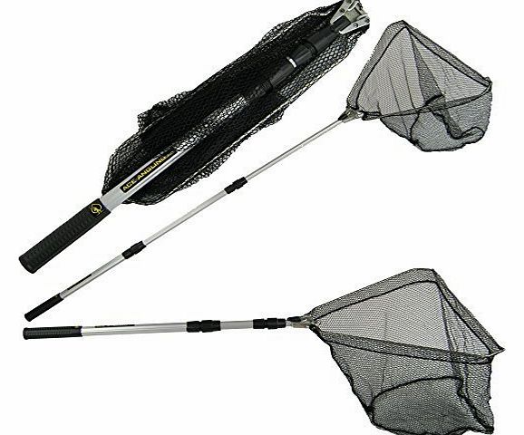 Ace Angling Landing Net 58`` Telescopic Folding Fishing Tele Pole Micro Mesh Trout Salmon Net