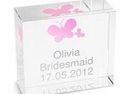 ACE Personalised Pink Butterflies Medium Crystal Token