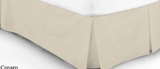 Adams Adamlinens Luxury 68 Pick Cream Single Base Valance sheet